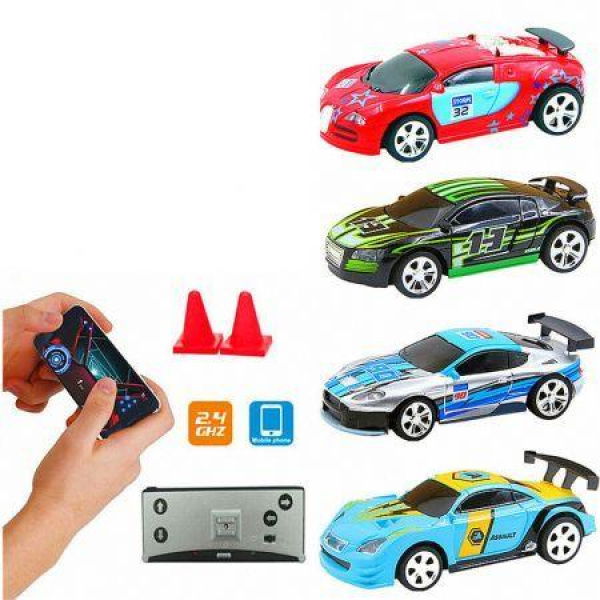 1/58 2.4G 4CH Electric Mini RC Car App Controlled Radio Remote Control Mini Racing Toys ModelBlack