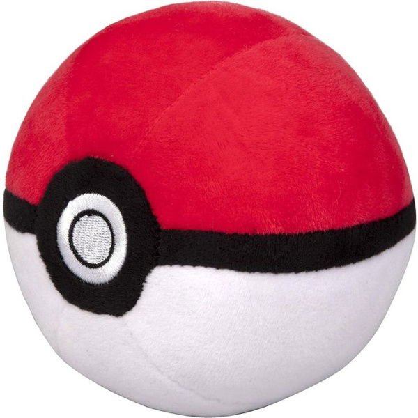 15cm Pokemon Pokeball Plush - Soft Stuffed Poke Ball With Weighted Bottom