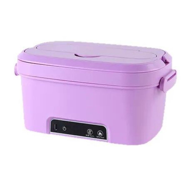 1.5L Cordless Electric Lunch Box, Rechargeable Portable Food Warmer with Auto Heating, Perfect for Office Outdoor Use (Purple)