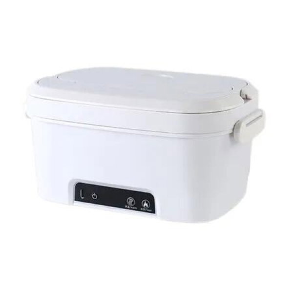 1.5L Cordless Electric Lunch Box, Rechargeable Portable Food Warmer with Auto Heating, Perfect for Office Outdoor Use (White)