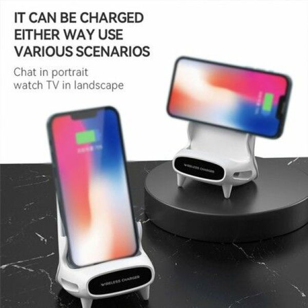 15W Wireless Charging Phone Stand Desktop Smartphone Tablet Charger Holder Replacement For IPhone 8/8 Plus/Xs/12.