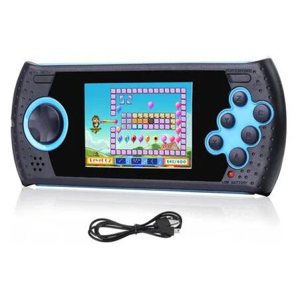 16 Bit Handheld Game for Kids Built in 230 HD Classic Retro Video Games for Boys Girls Ages 4 to 12, Blue