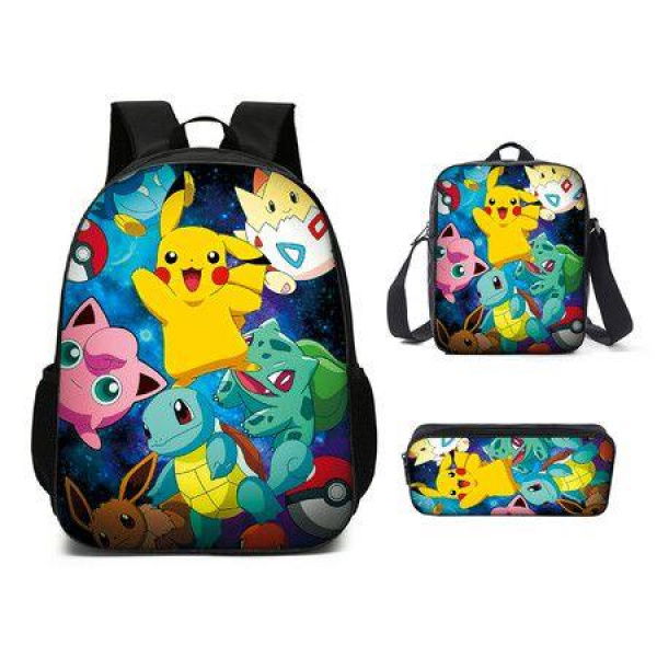 16 Inch Backpack Kids Backpack School Bookbag with strap bag Pencil Case Middle High School Backpack for Teen Boys Girls