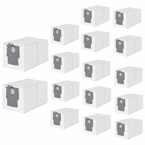 16 Pack Dust Bags for Roborock Q Revo Series, S8 MaxV Ultra, S8 Max Ultra, Qrevo S, Qrevo Plus, Qrevo Master, Qrevo Pro, Qrevo MaxV, Qrevo Slim Robot Vacuum Cleaner, Large Capacity Disposable Bag