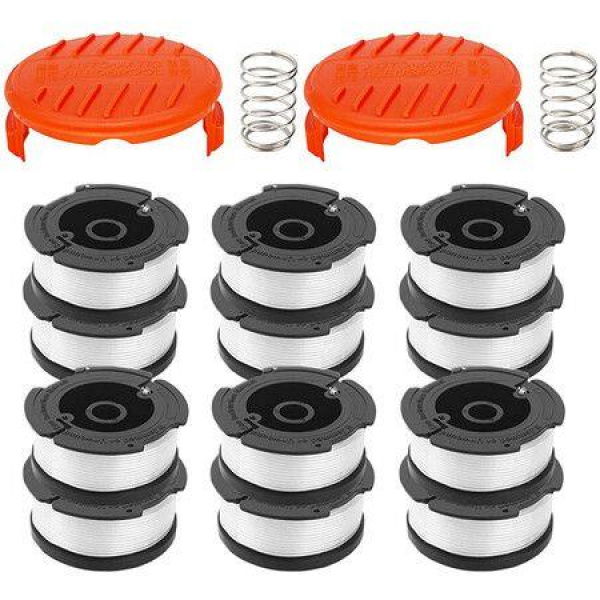 16 Pack Weed Eater Replacement Parts for Black&Decker AF-100, 12 Pack 30ft 0.065 inch String Trimmer Line Replacement