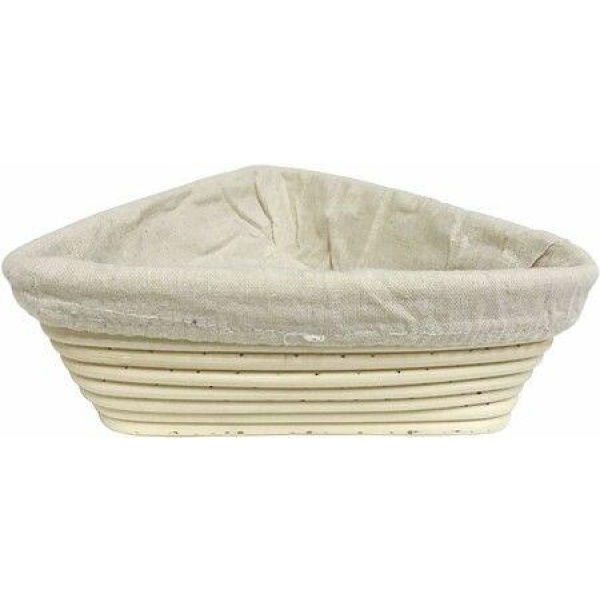 16*16*6CM Triangle Bread Proofing Basket, Handmade Banneton Bread Proofing Basket Brotform with Proofing Cloth Liner for Sourdough Bread, Baking