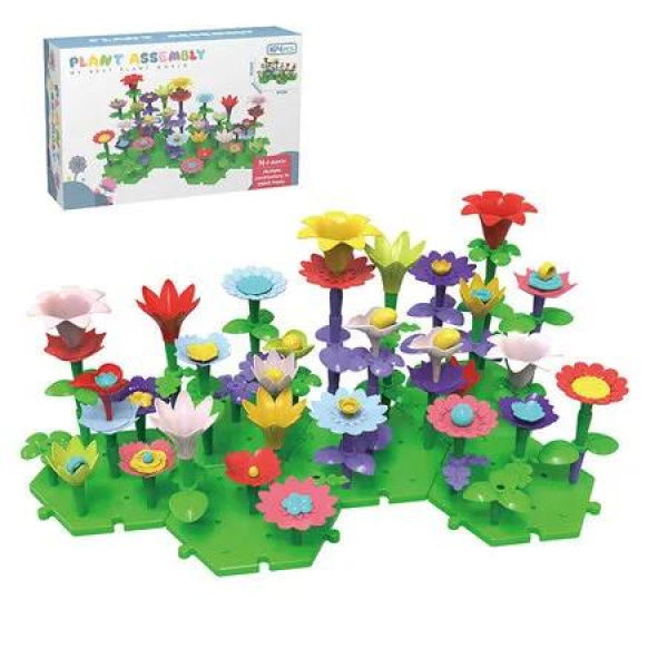 164 PCS DIY Flower Versatile Garden Building Blocks Freely Build And Create Endless Imagination Suitable for Children Aged 3 And Up