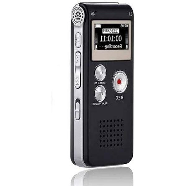 16GB Digital Voice Recorder: USB Rechargeable Dictaphone with Playback for Lectures and More