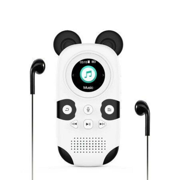 16GB MP3 Player for Kids,Cute Panda Portable Child Music Player with Bluetooth 5.0,Speaker,FM Radio,Voice Recorder,Alarm Clock,Stopwatch,Pedometer,Support up to 128GB