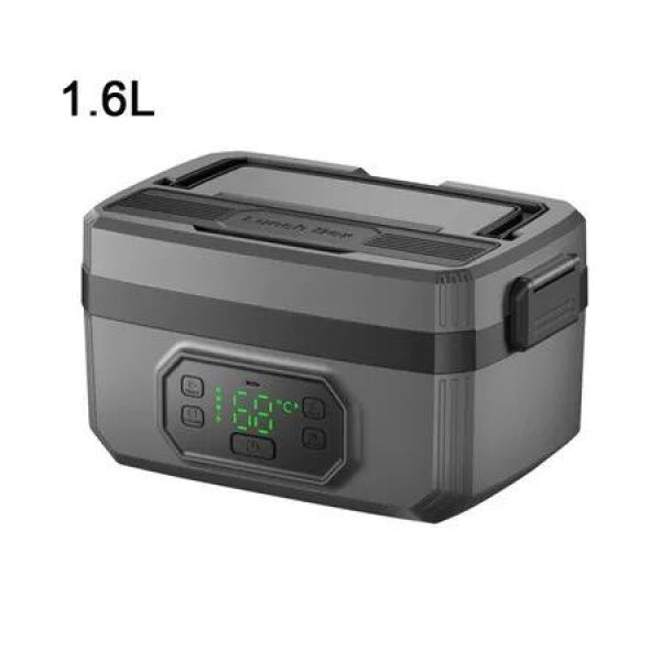 1.6L Cordless Electric Lunch Box, Self Heating Lunch Box Battery Powered with Automatic Heating, BPA Free, Meal Prep Friendly