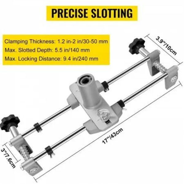 16PCS Mortice Door Lock Fitting Mortiser Jig Kit Tool w/ 3 Cutters & Ruler