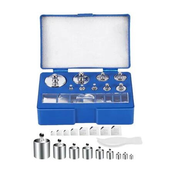 17 Pcs Calibration Weights Set, 10mg 100g Grams Weights Calibration, Precision Stainless Steel Calibration Weight Kit