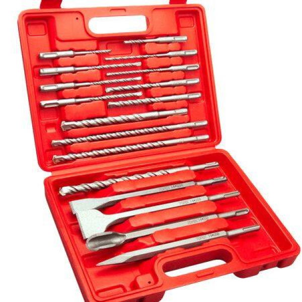 17 Piece SDS PLUS Rotary Hammer Drill Bits Set & Chisel Bits Hole Tool Set