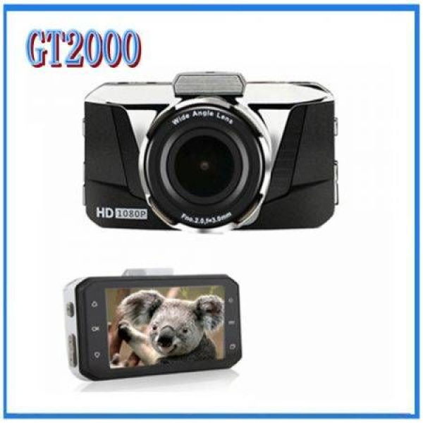 170-degree Viewing Angle G-Sensor 3.0MP GT2000 3.0-inch FHD 1080P Car DVR Vehicle Camera Recorder Night Vision - Black.