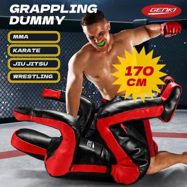 170cm Grappling Dummy MMA Wrestling Jiu Jitsu Boxing Punching Unfilled Karate Kickboxing Practice Bag Kicking Training Mannequin Genki