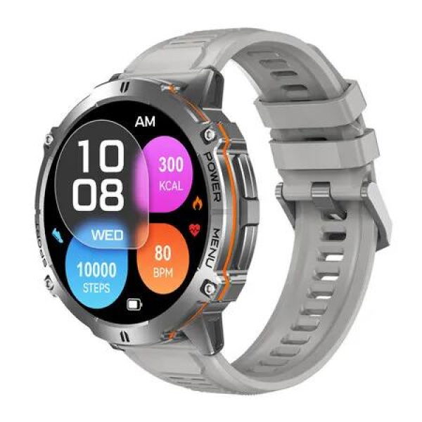 1.73 Inch AMOLED Smartwatch with Calls,100 Days Battery,10 Meters Waterproof,SpO2 Body Monitor,Sleep Monitor,Pedometer,100 Sports Mode Color Silver