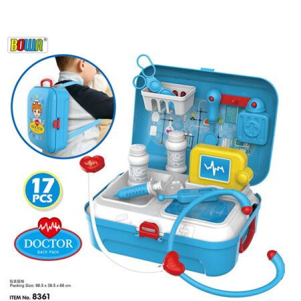 17pcs Doctor Kit Nurse Dentist Pretend Roles For 3 Year Old Children Boys Girls