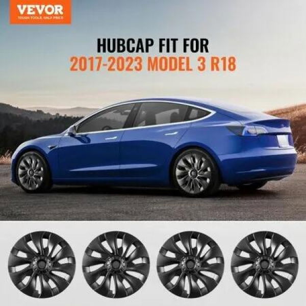 18 Wheel Rim Cover for 2017-2023 Model 3 Hubcap with Valve Nozzle Hole