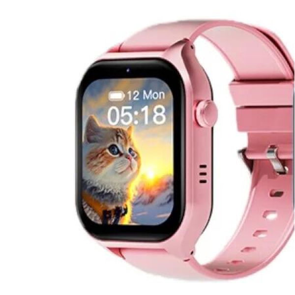 1.83In Screen NANO SIM CARD Video Call AI Robot Schedule Block GPS Precision Position Kids Smart Watch Christmas Birthday Gift Col.Pink