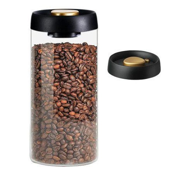 1.8L Glass Kitchen Storage Jars, Coffee Canisters with Airtight Lid Seal, Food Storage Containers, Perfect for Coffee Beans, Tea, Sugar