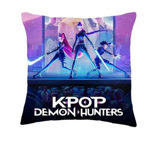 18x18 Inch Demon Pillow Case,Kpop Theme Throw Pillow Cover,Hunters Birthday Decorations Party Favors Cushion Cover Decor