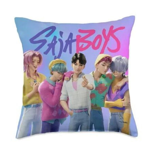 18x18 Inch Demon Pillow Case,Kpop Theme Throw Pillow Cover,Hunters Birthday Decorations Party Favors Cushion Cover Decor