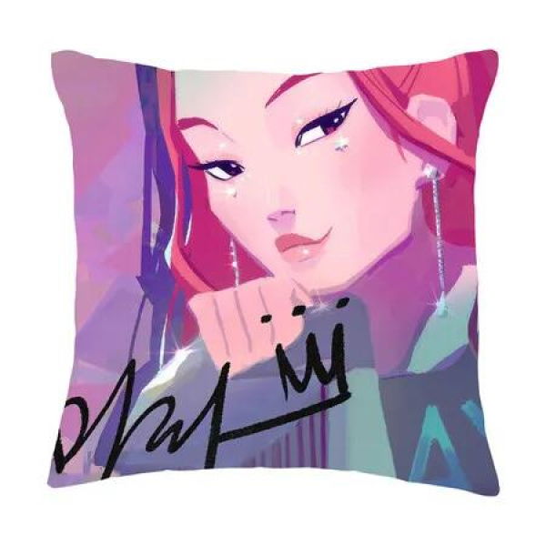 18x18 Inch Demon Pillow Case,Kpop Theme Throw Pillow Cover,Hunters Birthday Decorations Party Favors Cushion Cover Decor