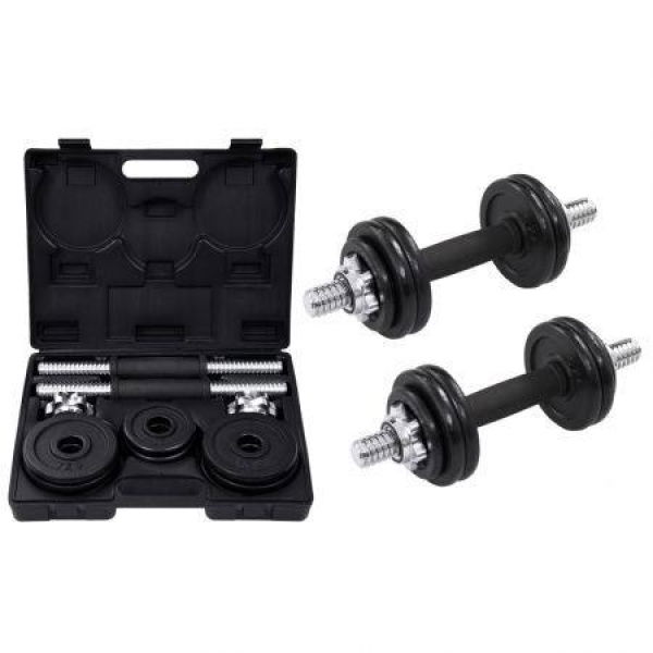 19 Piece Dumbbell Set 15 Kg Cast Iron