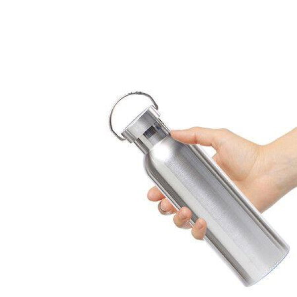 1L Stainless Steel Water Bottle Non-Insulated BPA Free For Bikers Runners Hikers Beach Picnic Camping