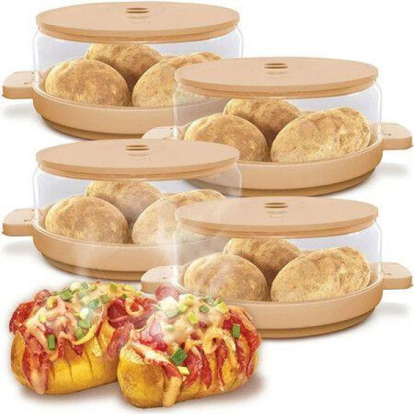 1PC New Microwave Baked Potato Jar Kitchen Lazy Baked Potato Container For Sour Cream Leeks Broccoli And Cheese