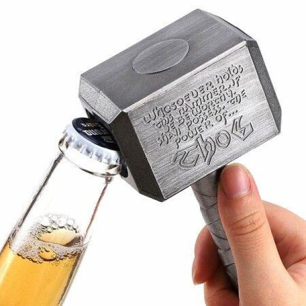 1PC Silver Bottle Opener Hammer Of Thor Shaped Beer Opener Beer Bottle Opener Beer Gifts For Men Him Husband Dad Boyfriend