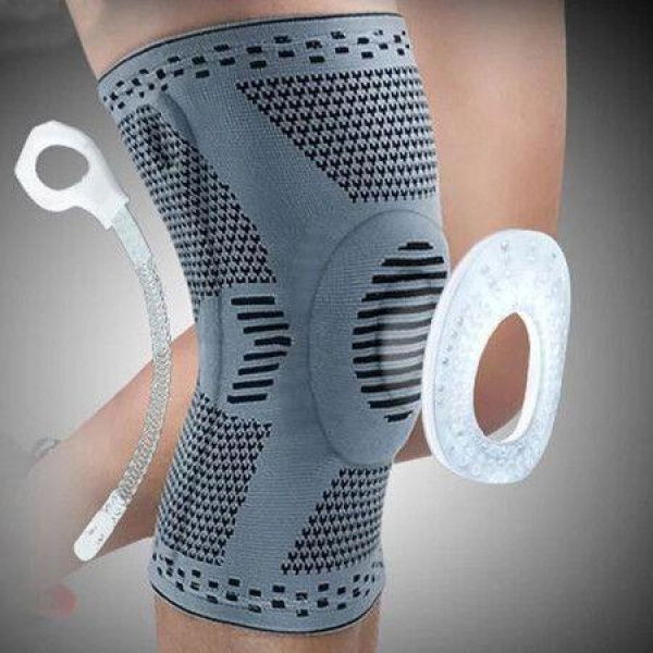 1pcs Knee Patella Protector Brace Silicone Spring Knee Pad Basketball Running Compression Knee Sleeve