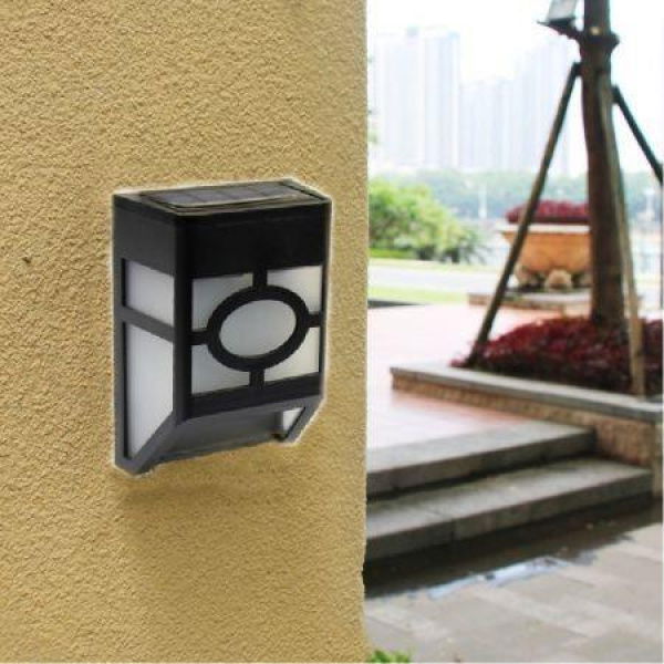 1PCS Polycrystalline Silicon Solar Light-operated Super Bright Wall Mount Outdoor Garden Lamp