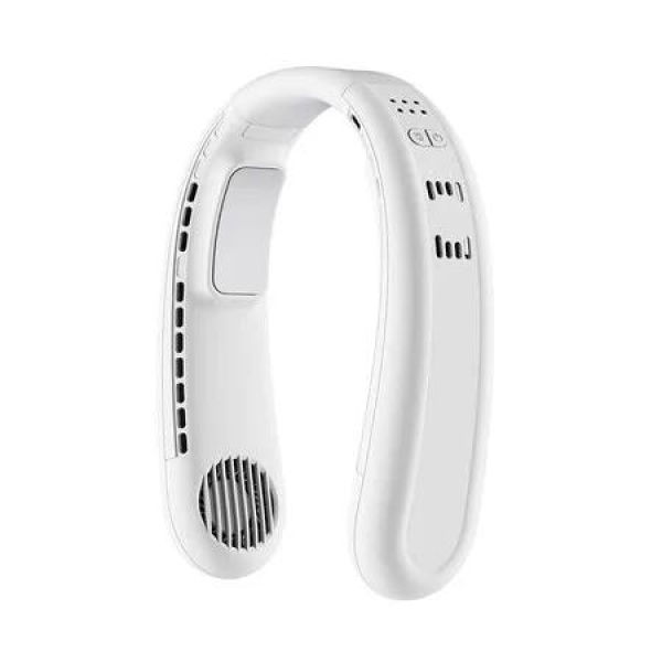 1S Cool Down Neck Fan with Double Semiconductor Coolers,360 Degree Surrounded Personal Fans Air Conditioner that Blow Cold Air,White