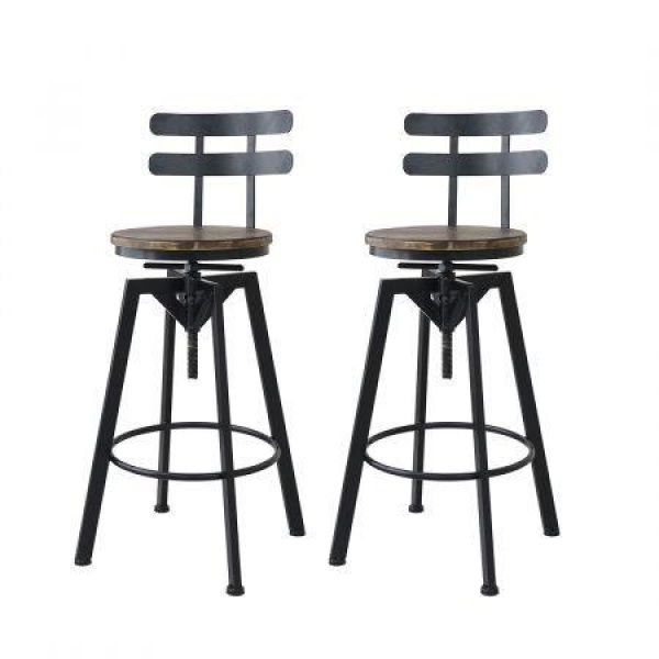 1x Bar Stool Industrial Adjustable