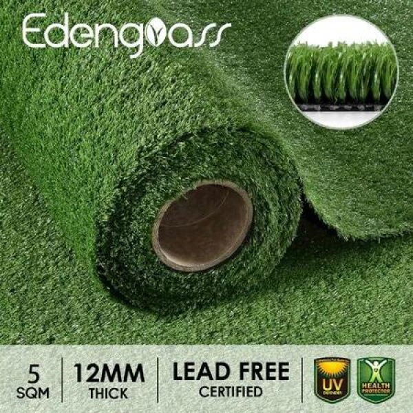 1x5m Artificial Grass Synthetic Turf Fake Imitation False Faux Green Lawn Roll 10mm Child Pet Friendly for Backyard Balcony Garden Patio