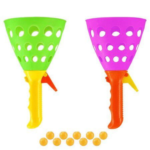 (2 Catch Launcher Baskets and 10 Balls)Toss And Catch Game, Easter Basket Stuffers Gifts Party Favors Beach Sport Toys for Kids,Outdoor Indoor Game