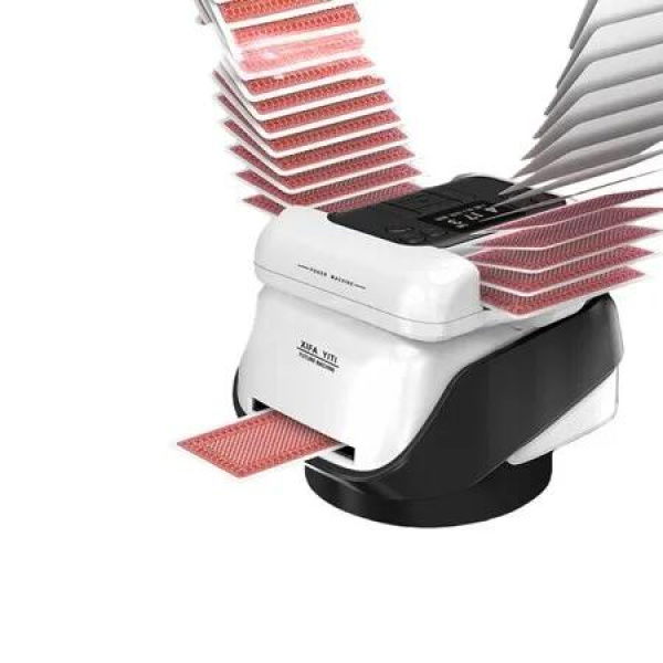 2-in-1 Automatic Card Shuffler Dealer 360 Card Deal Machine Supports 8 Players UNO, Poker, Monopoly Phase 10 Board Games