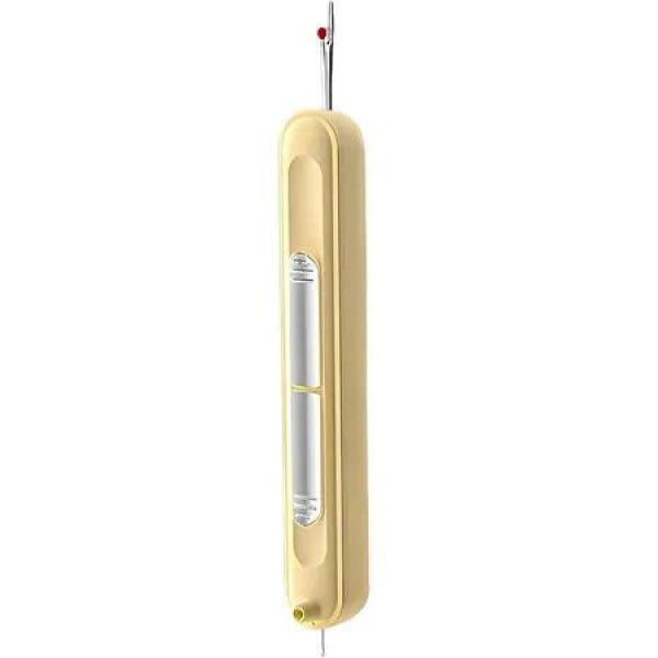 2 in 1 Automatic Needle Threaders Seam Ripper,Quilting Supplies Sewing Kit,Quick Sewing Machine Loop Needle Threaders,Yellow