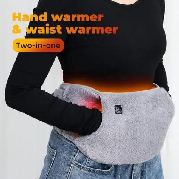2-in-1 Electric Rechargeable Heating Pad Waist Warmer and Hand Warmer Electric Heating Belt