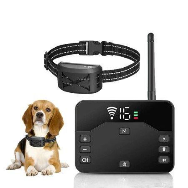 2 In 1 Pet Dog Electric Fence System Rechargeable Waterproof Receiver Adjustable Dog Training Collar Electric Fence Containment System For One Dog