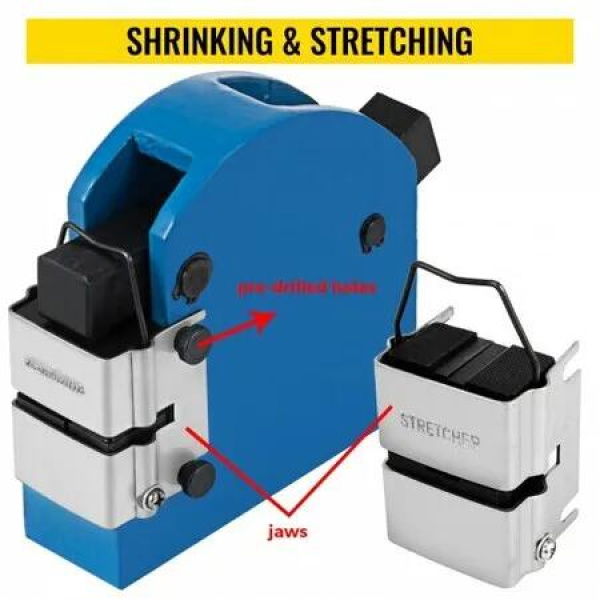 2-in-1 Shrinker & Stretcher Set 2 Steel Jaws Sheet Metal Bender Manual Machine