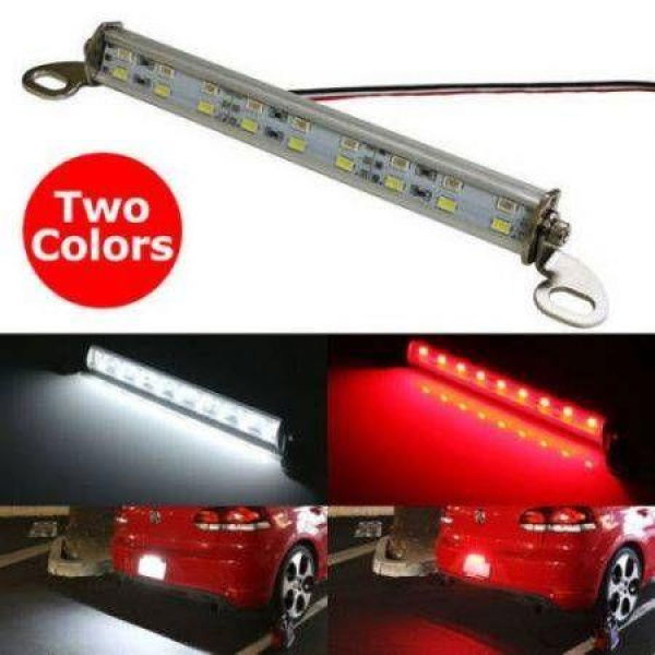 2-in-1 Universal Fit White/Red 30-SMD LED Lamp For License Plate Lights Backup Lights And Brake Or Rear Fog Lights - Auto Auxiliary Light.