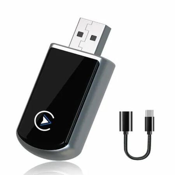 2 in 1 Wireless CarPlay Android Auto Adapter USB A to C,Plug Play Wireless Carplay Adapter for iOS 10+,Android 11+ for Cars from 2014