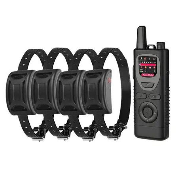 2-in-1 Wireless Dog Fence System and Training Remote for 4 Dogs,Multiple Dog Electric Fence Pet Containment Waterproof Collars Safe Adjustable Boundary