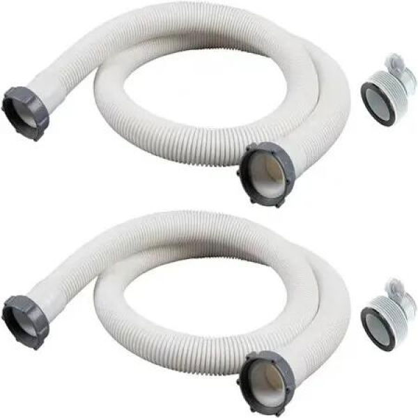 2 Pack 1.5 inch Diameter Accessory Pool 1500 GPH Pump Replacement 59 inch Hose for Intex Pumps, Saltwater Systems, and Sand Filters