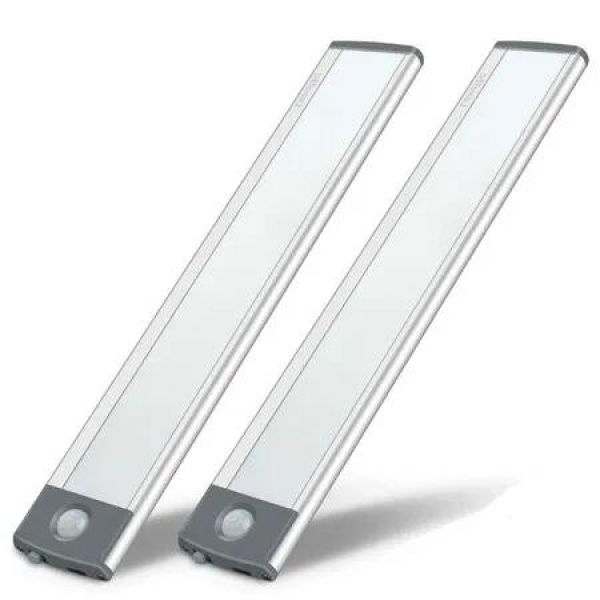 2-Pack 30-LED Motion Sensor Cabinet Light: Bright, Motion-Activated, Rechargeable Lighting for Cabinets, Closets, and More