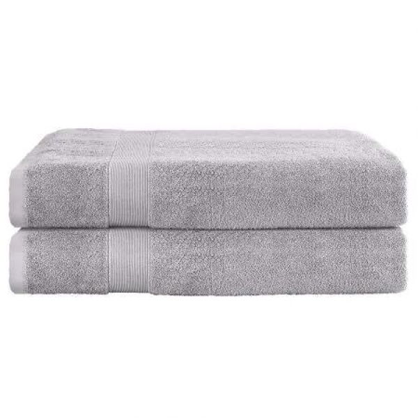 2 Pack Bath Sheets Set Cotton Extra Large Towel Grey