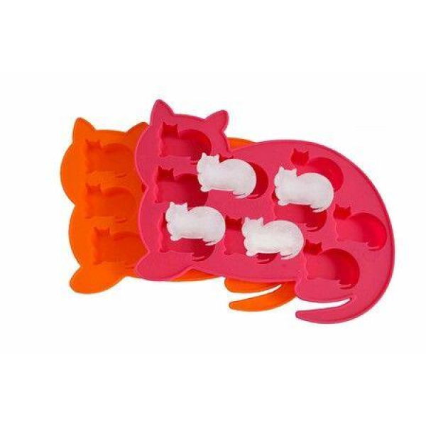 2 Pack ,Cat Silicone Ice Cube Tray and Treat Mold, Cat Gifts, Birthday ,Christmas Day Gifts for Cat lovers,9 Cavities