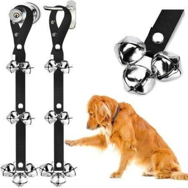 2-Pack Dog Doorbells Premium Quality Training Potty Great Dog Bells Adjustable Dog Bells For Potty Training - 7 Extra Large Loud 1.4